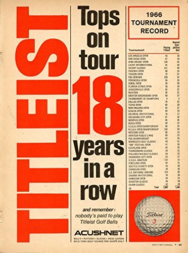 1967 Vintage Titleist Magazine Ad