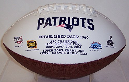 England Patriots Embroidered Signature Football