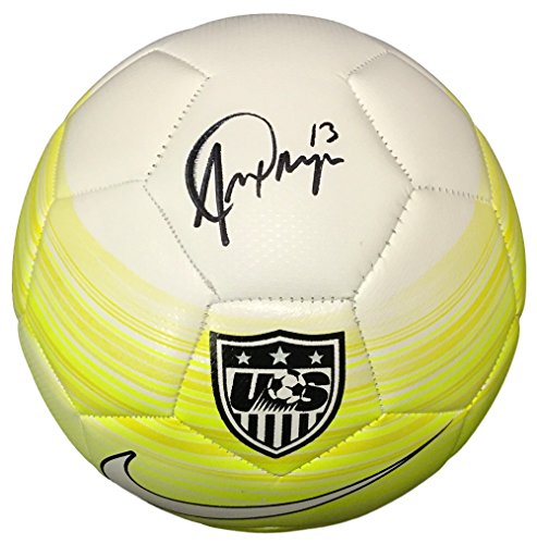 Morgan Signed Authentic Yellow Soccer