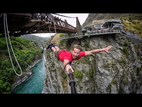 Extreme Bungy Jumping with Cliff Jump Shenanigans! Play On in New Zealand! 4K!