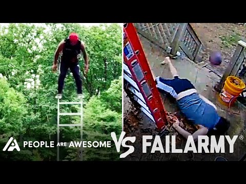 Man Vs Ladder  … Ouch! | People Are Awesome Vs. FailArmy