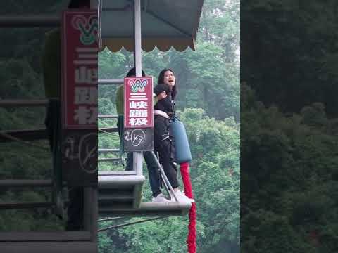 bungee jumping丨Extreme sports  #Bungee jumping  #beauty