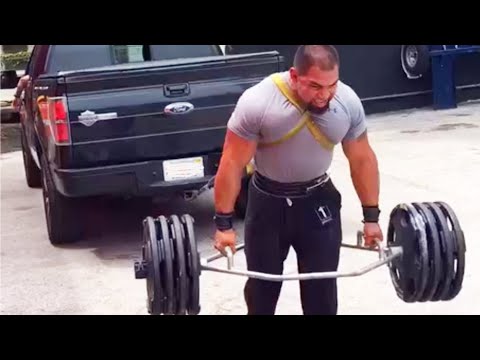 Man Pulls Truck While Lifting Weights | Extreme Workouts