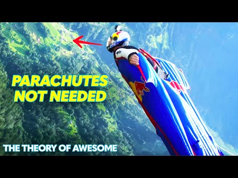 Landing A Wingsuit Without A ﻿Parachute | Theory Of Awesome