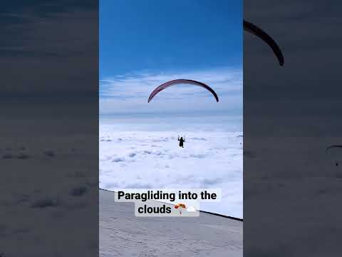 Paragliding into clouds. Follow @Captain Manicorn for more #extremesports #adventures and