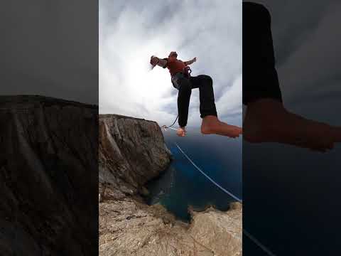 It’s a fine line … #extremesports #highline #shorts #slackline #crazy