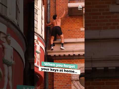 Man Climbs Tall Building While Doing Parkour | People Are Awesome #parkour #extremesports