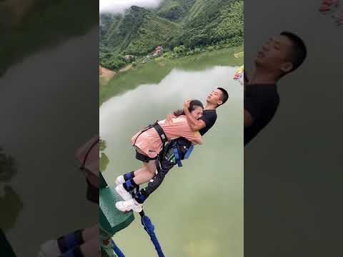 bungee jumping丨Extreme sports  #Bungee jumping  #beauty