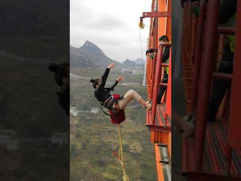 bungee jumping丨Extreme sports  #Bungee jumping  #beauty