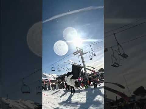 Skier Attempts DOUBLE-FRONTFLIP on *2ft* JUMP