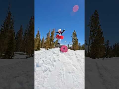 Cashy HITS A NEW JIB and doesn’t let a fall stop her #snowboarding