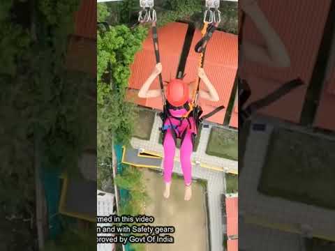 Biggest Gaint Swing Challenge Alone Adventure sports at Rishikesh by Bindass Kavya Thrilling#viral