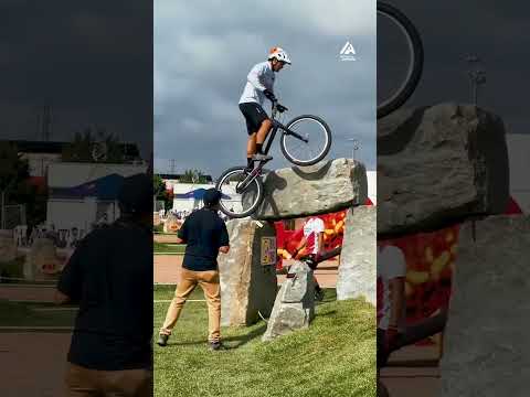 Guy on Bike Tackles Obstacle Course | People Are Awesome #shorts