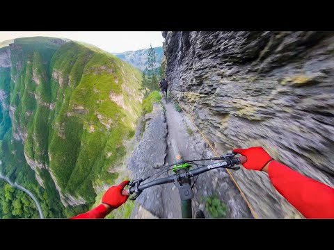 RISKIEST Mountain Bike Ride of My Life 1000ft Drop
